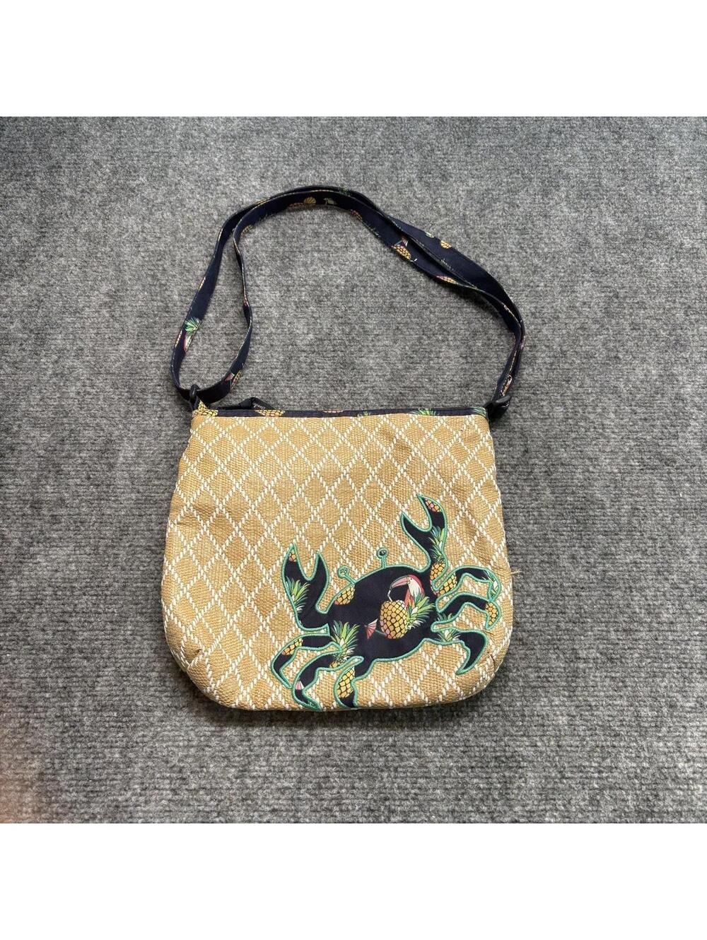 Vera Bradley Women's Multi and Tan Bag with a crab